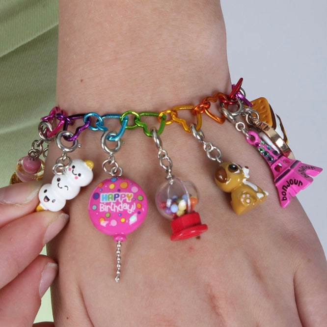 Charm It! Pink Chain Bracelet