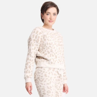 Luxury Soft Leopard Print Pullover Sweater