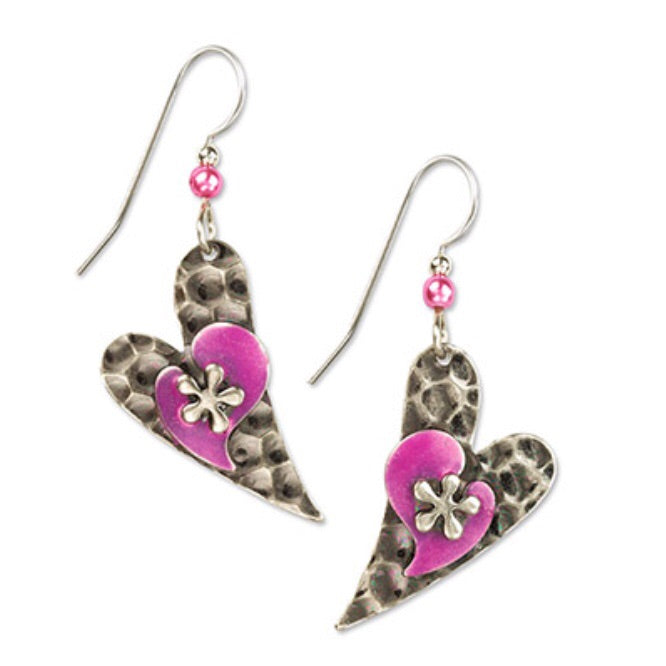 Heart on Modern Heart Earrings