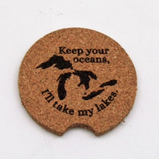 Cork Car Coasters 2 pack