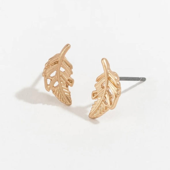 Feather Stud Buds Earrings
