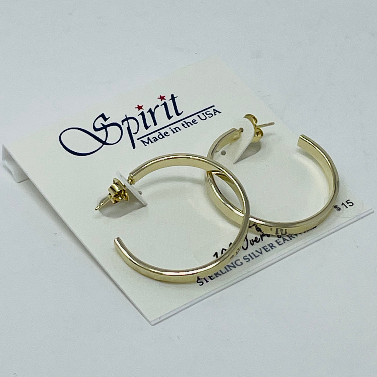 Hammered Hoop Post Earring Spirit