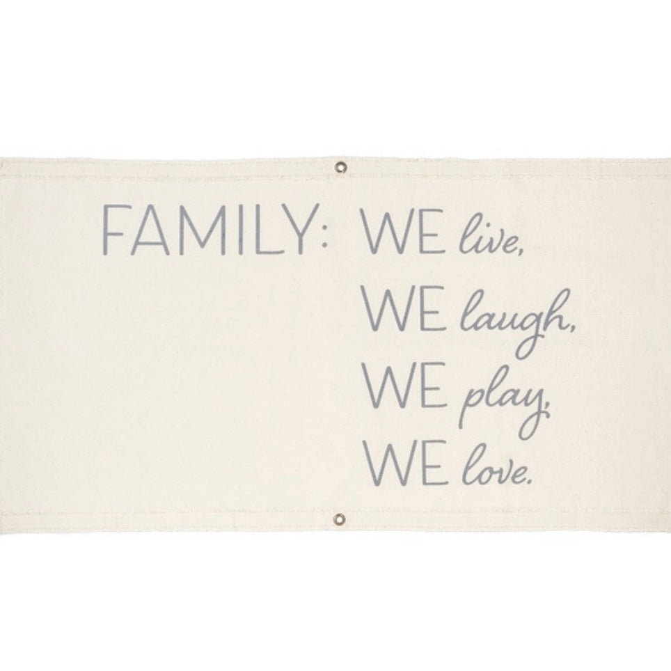 Family: We Live Wall Hanging