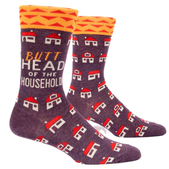 Butt Head Of The Household Men&#39;s Socks