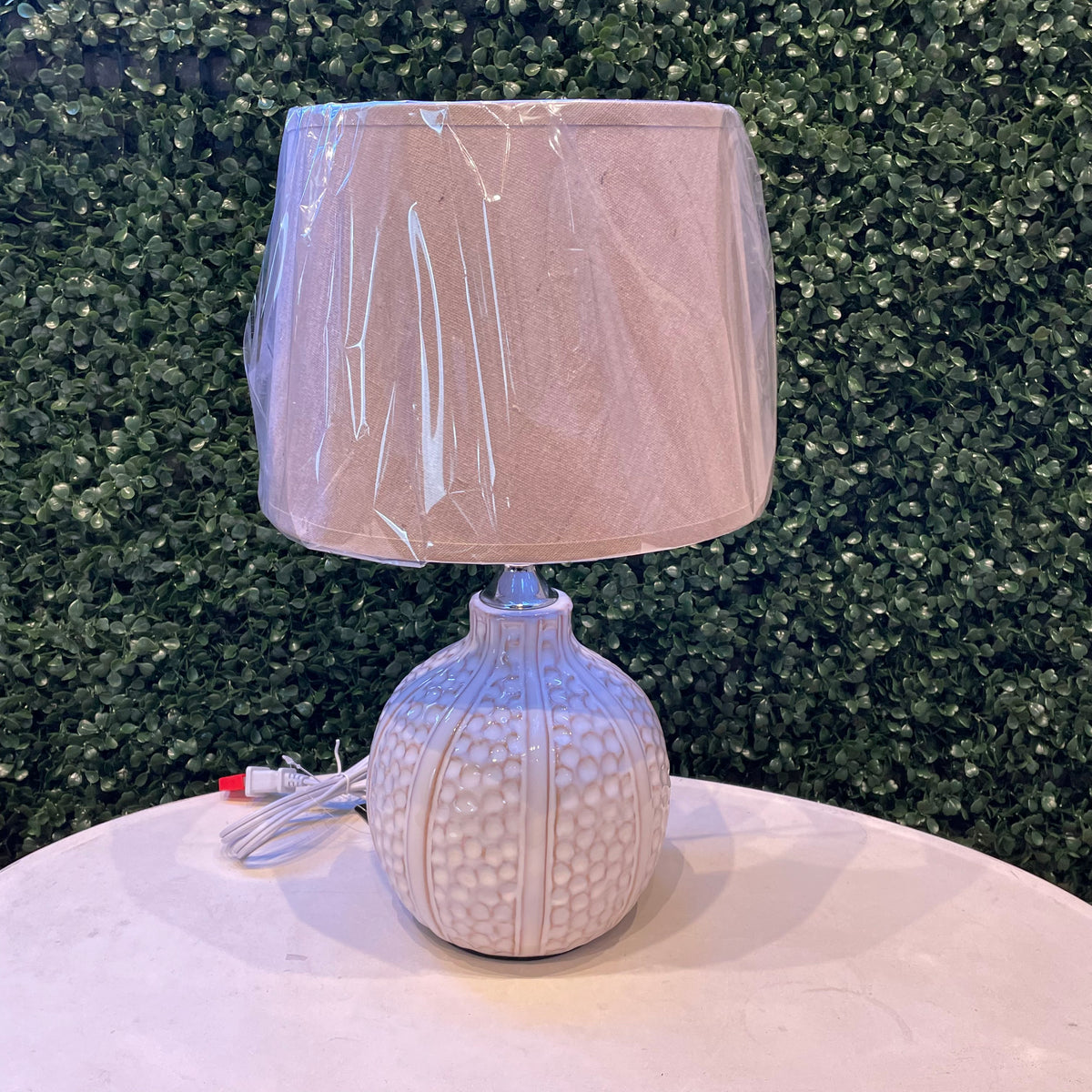 White Dimple Pattern Lamp