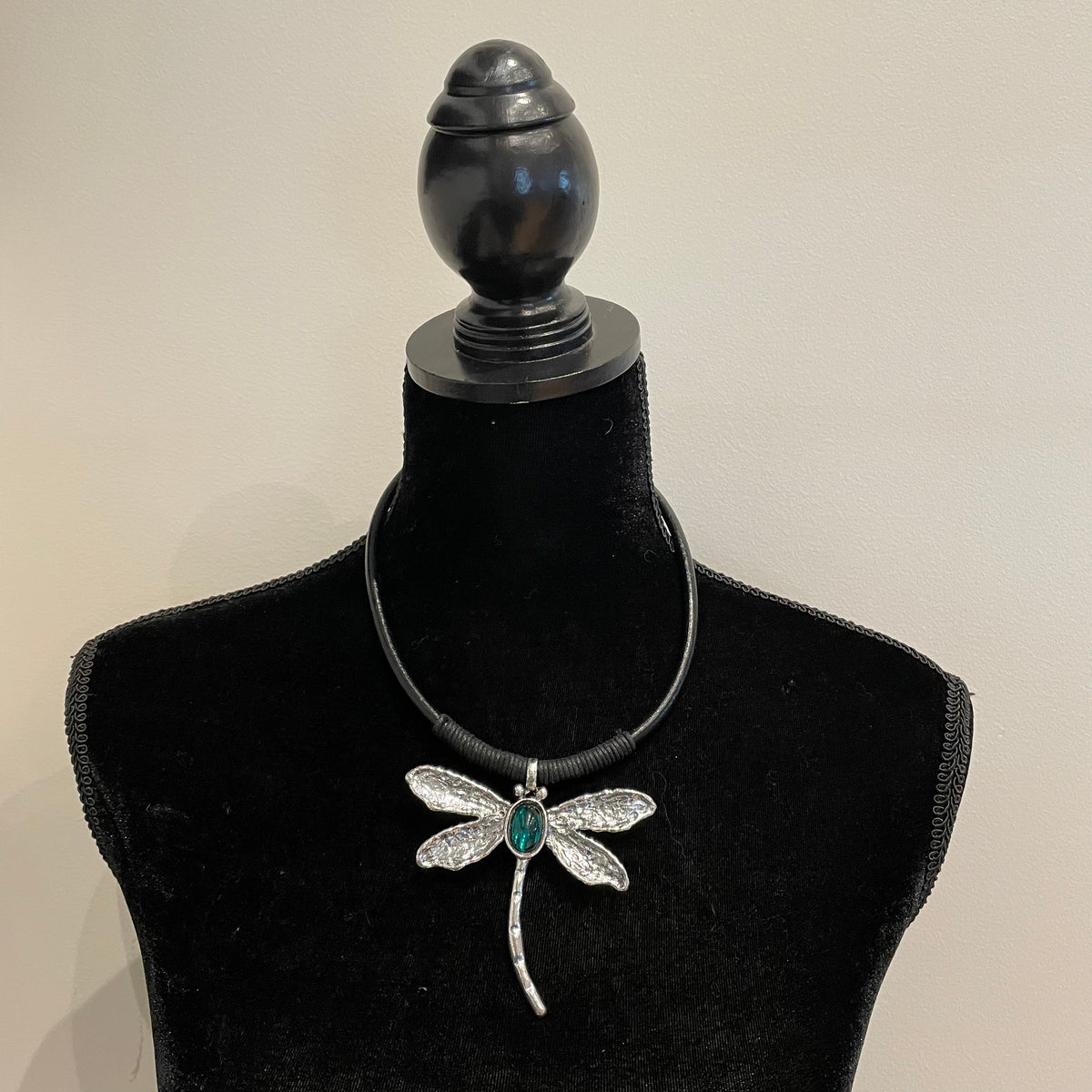 Dragonfly on Thick Cord Necklace