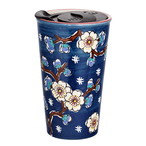 12oz Japanese Ceramic Glass Travel Mug