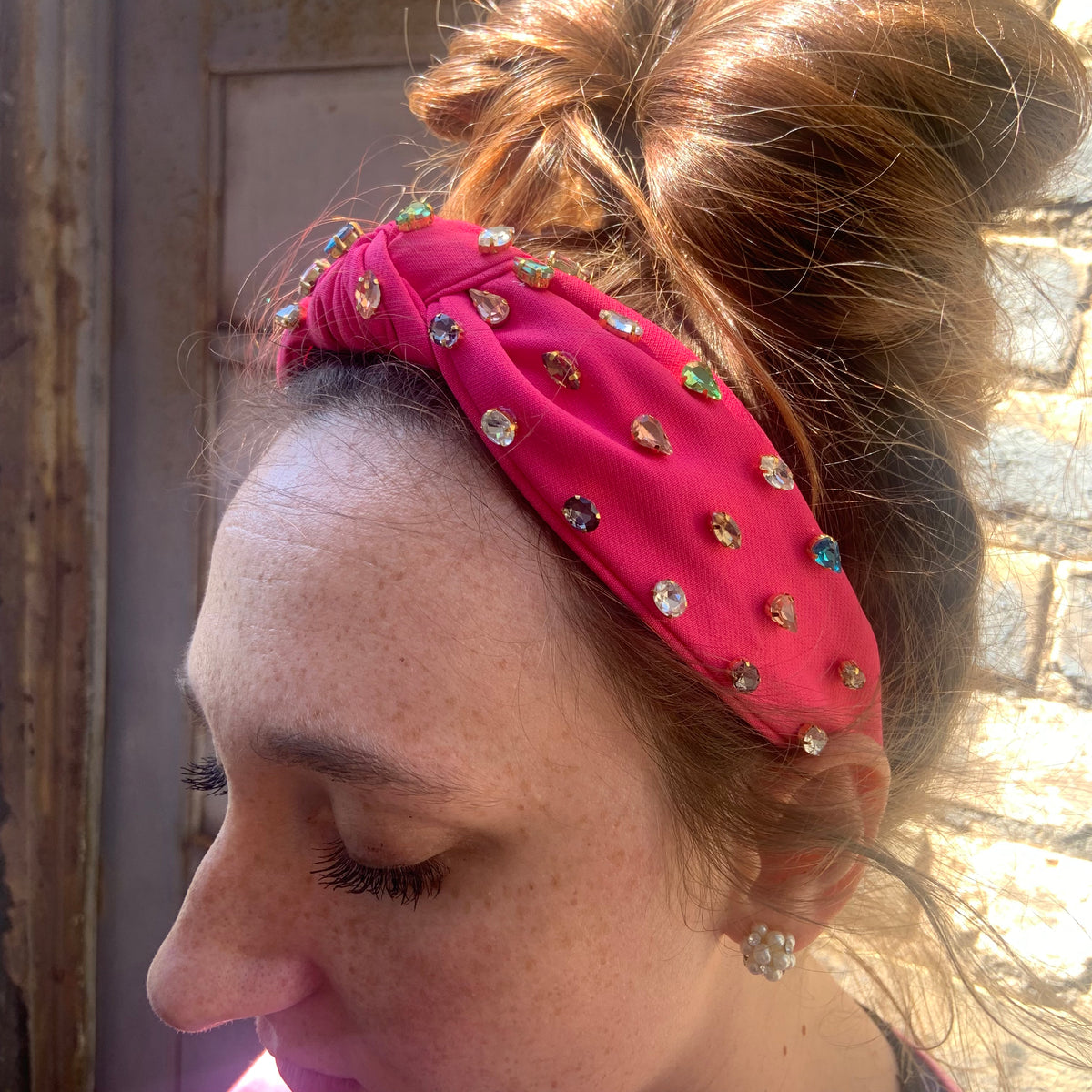 Pink Headband w/ Gems