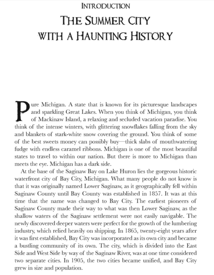 Haunted Bay City Michigan Book