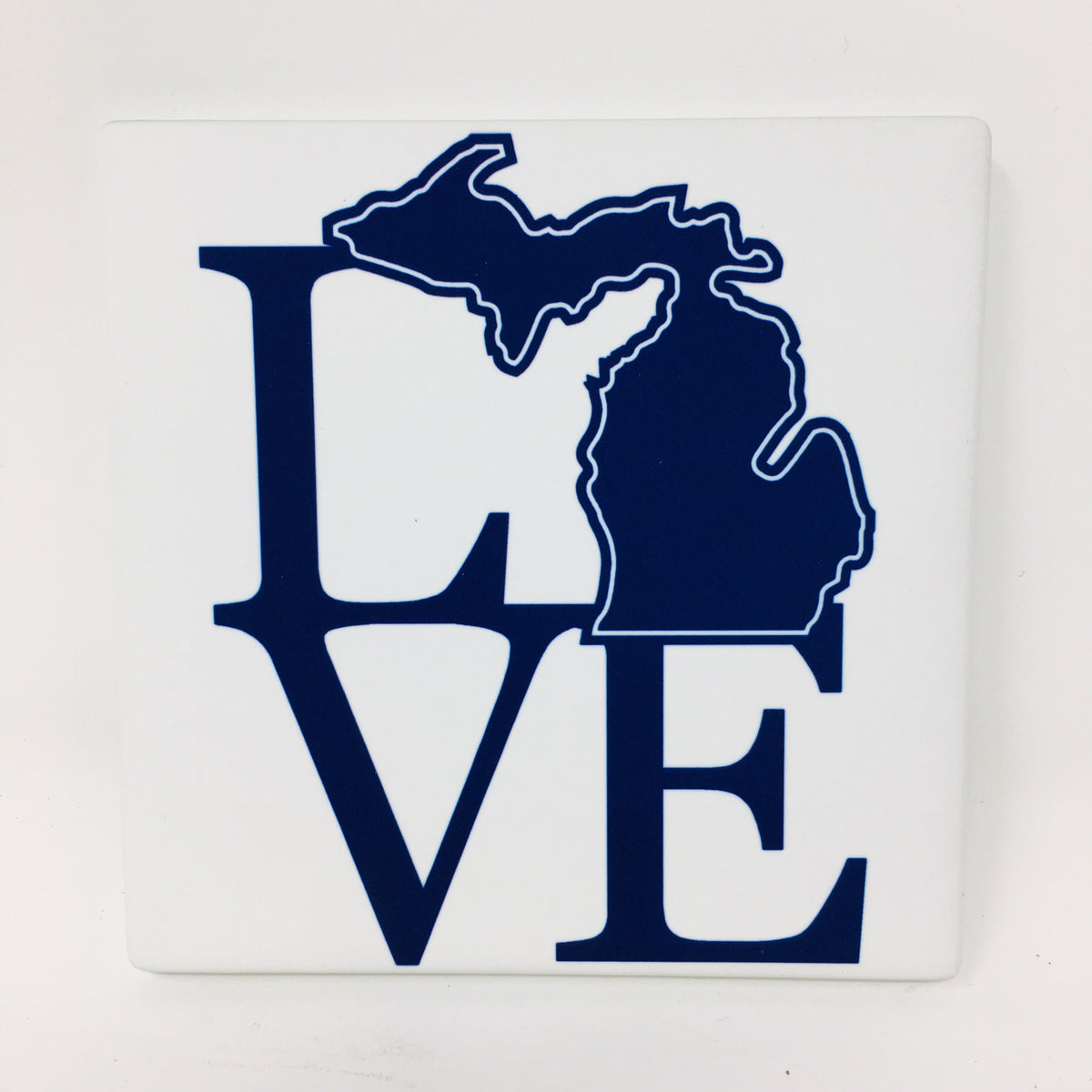 Ceramic Michigan Coaster