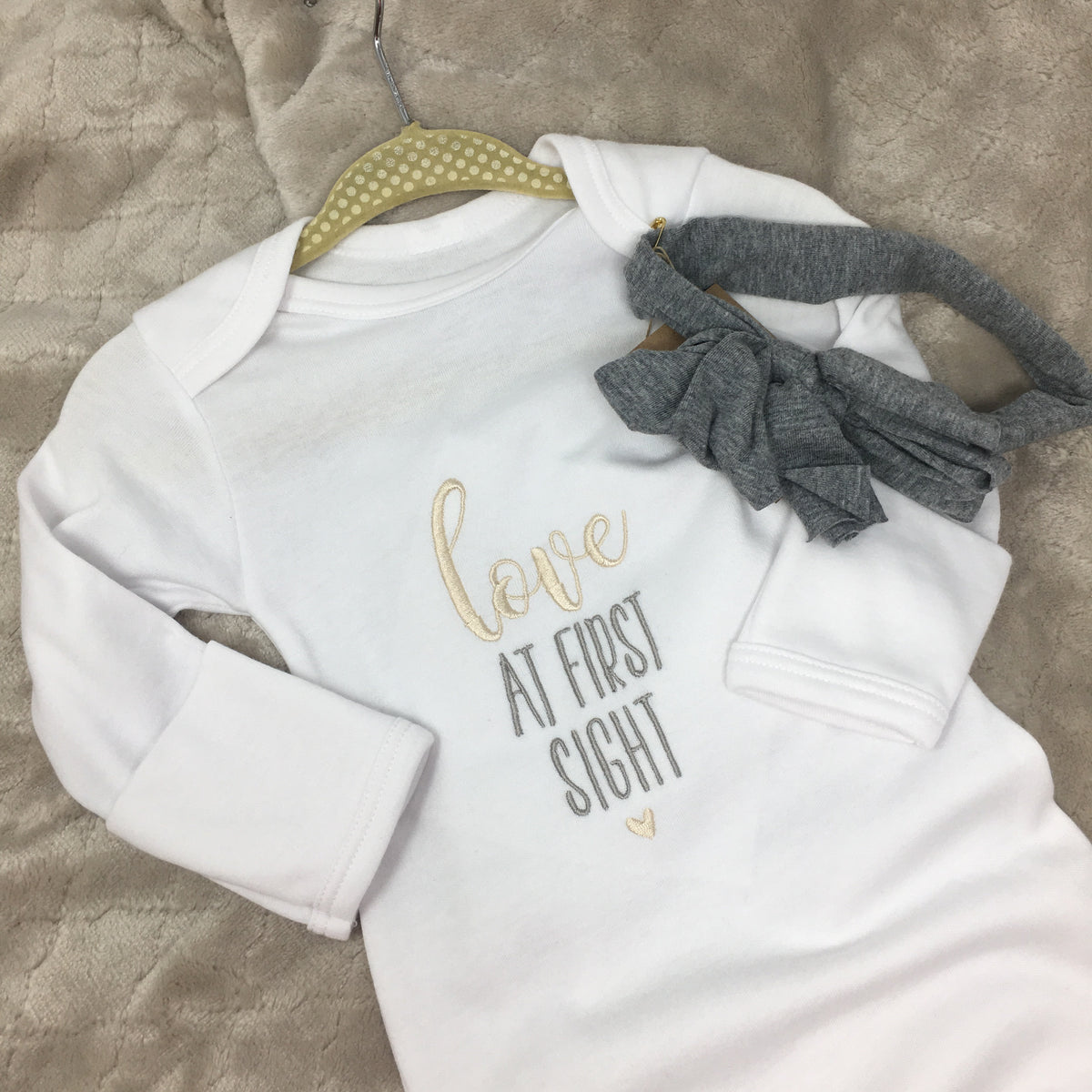 Girls Love Bug Infant Gown