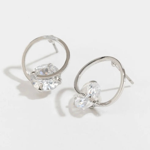 Circle w/ Stone Dazzlers Earrings