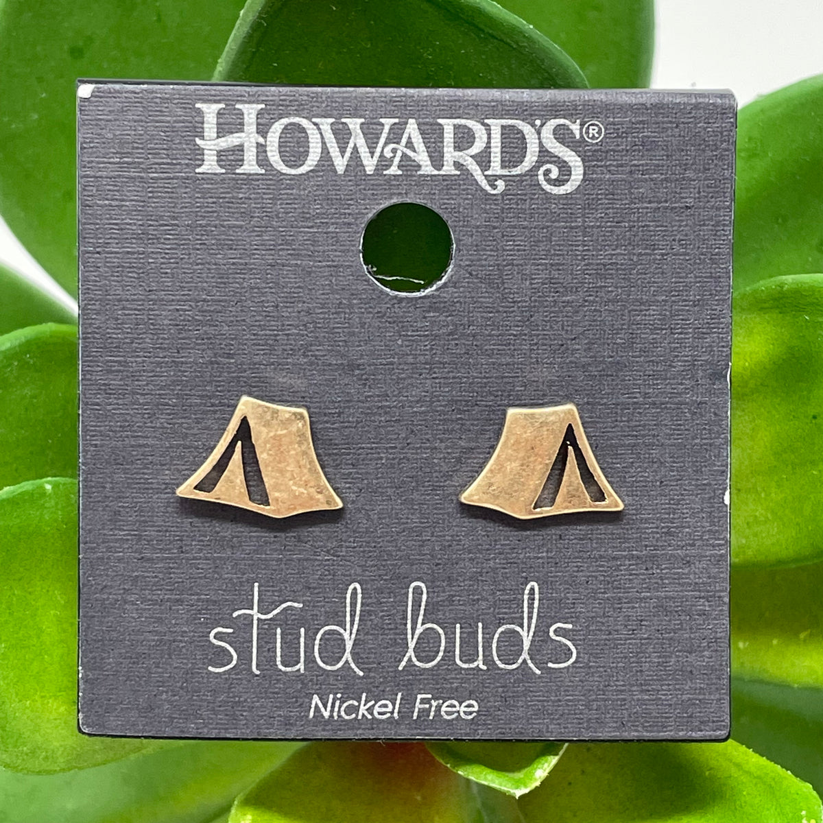 Tent Stud Bud Earrings
