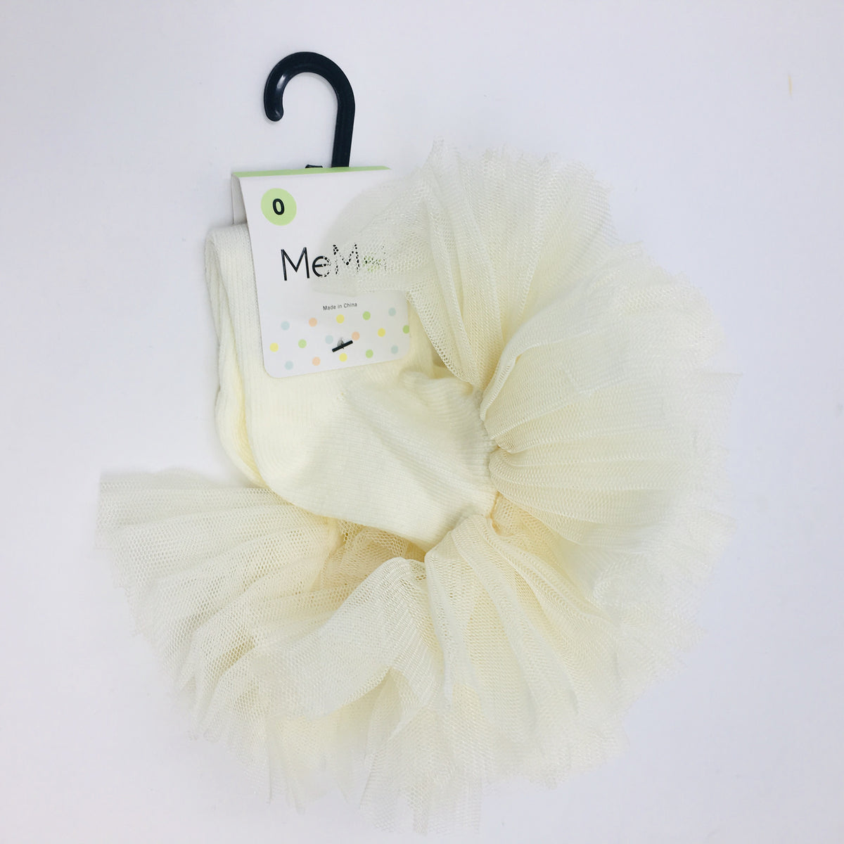 Winter White Tutu Infant Anklet Socks