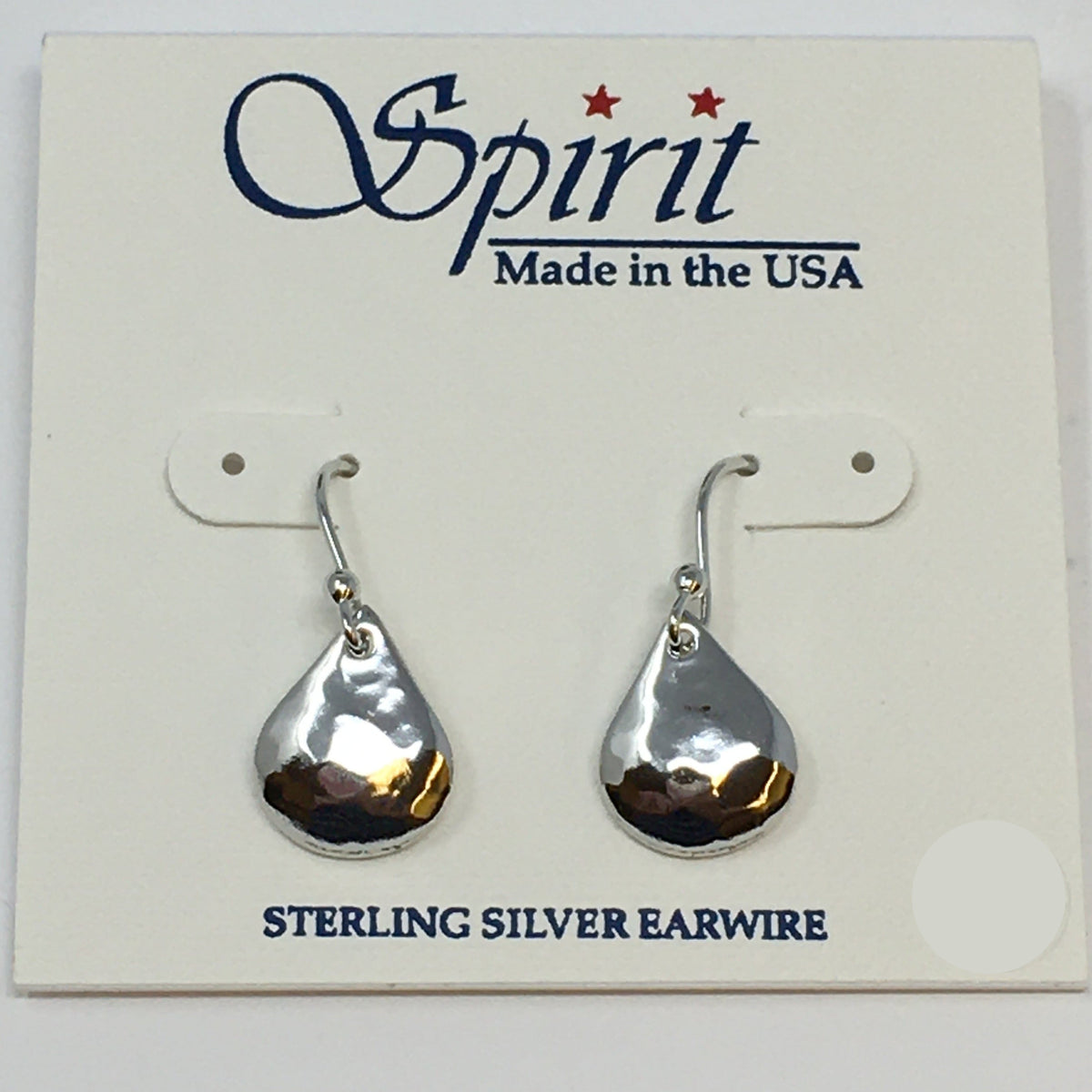 Sm Hammered Tear Earrings