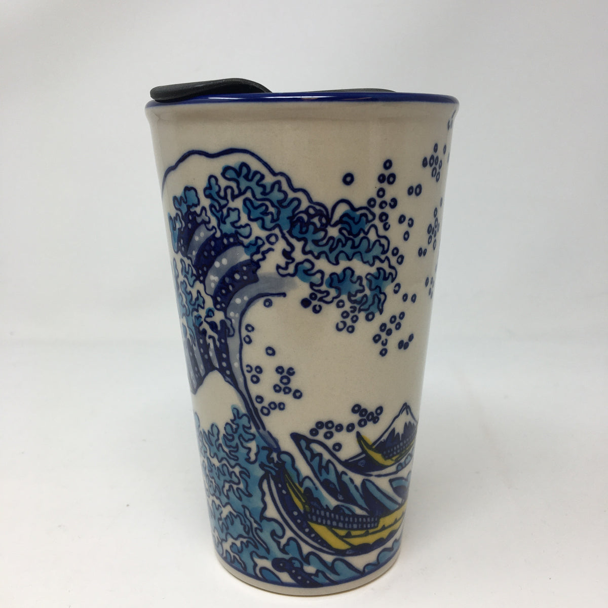 12oz Japanese Ceramic Glass Travel Mug