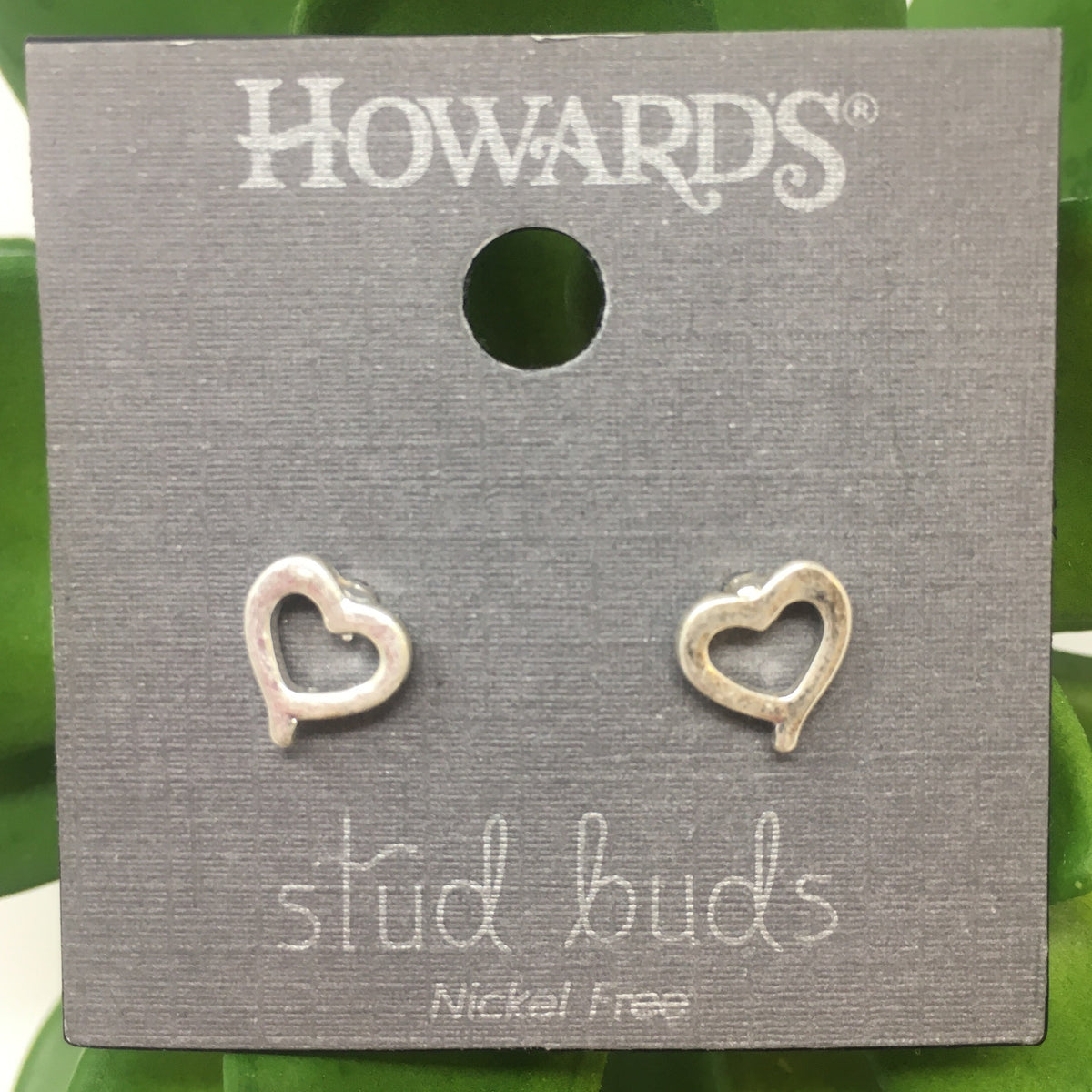 Heart Stud Bud Earrings