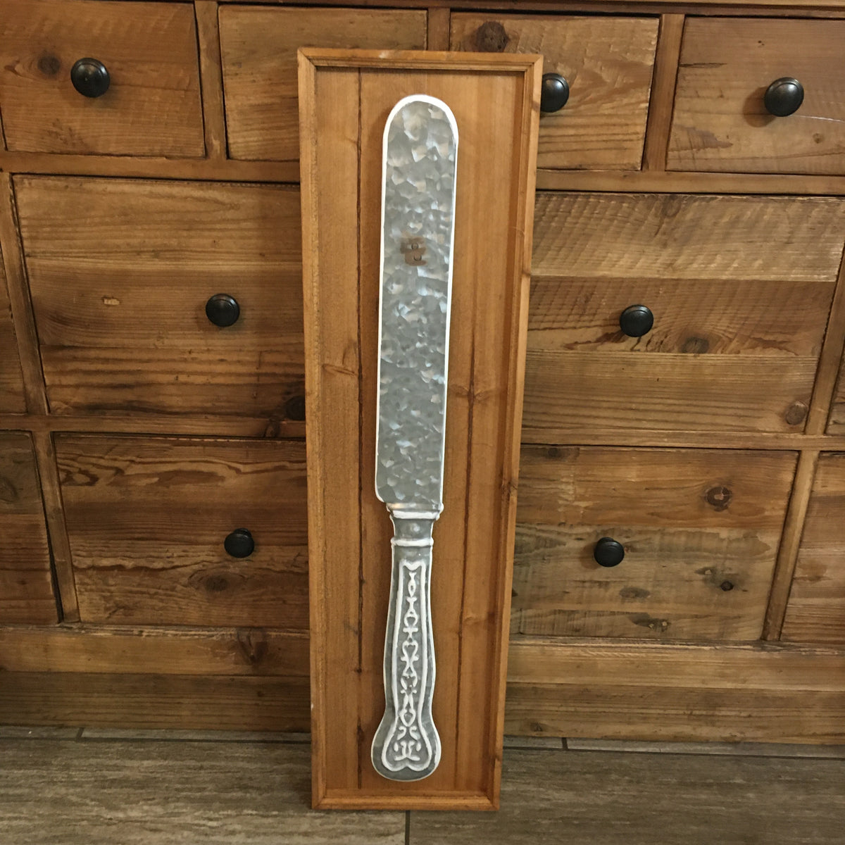 32&quot;H Wood &amp; Metal Kitchen Utensil Wall Hanging