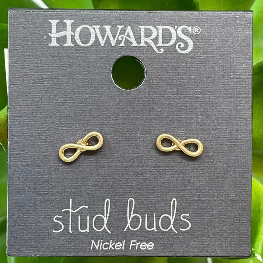 Infinity Stud Bud Earrings