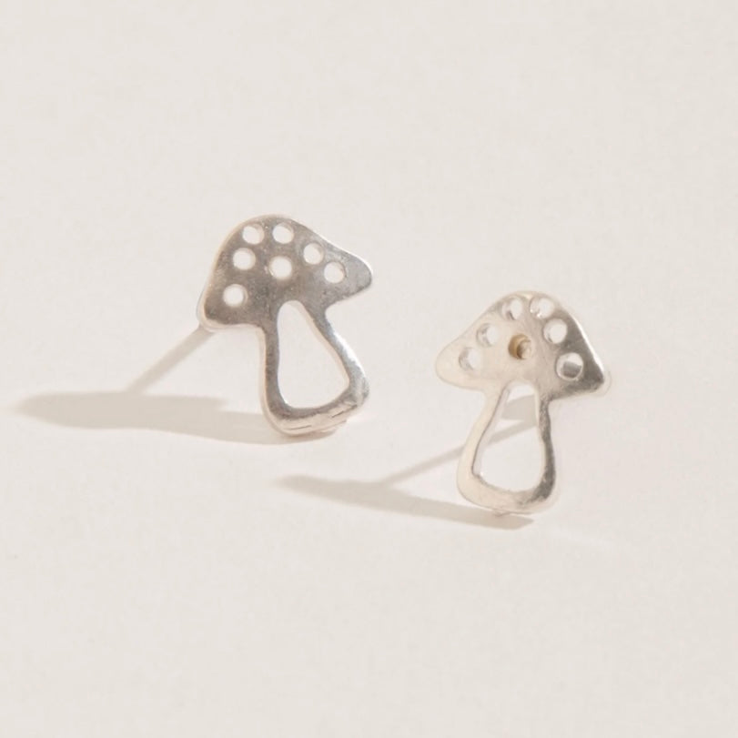 Mushroom Stud Bud Earrings