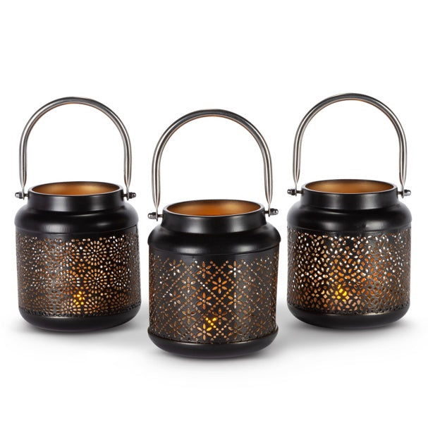 5.12&quot;H Metal Lantern