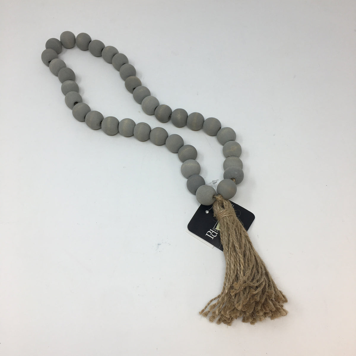 17&quot; Grey Bead w/ Tassle