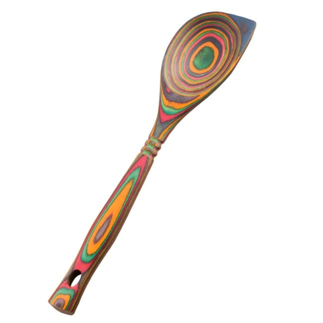 Island Bamboo 12&quot; Pakka Wood Corner Spoon