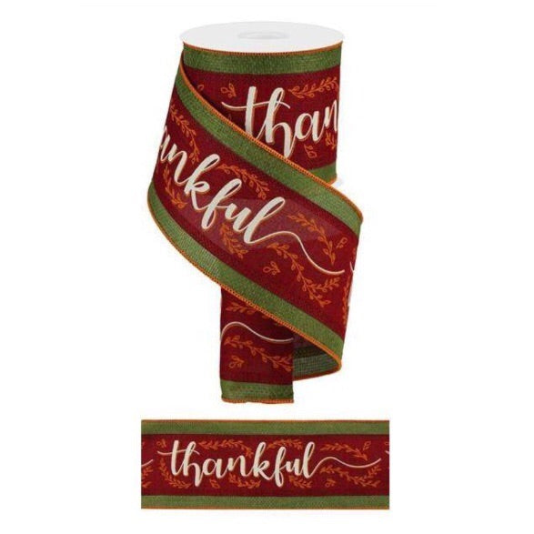 4&quot; Thankful On Royal Ribbon