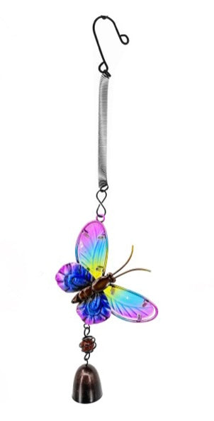 13&quot; Glass &amp; Metal Bouncy Friends Bell Windchime