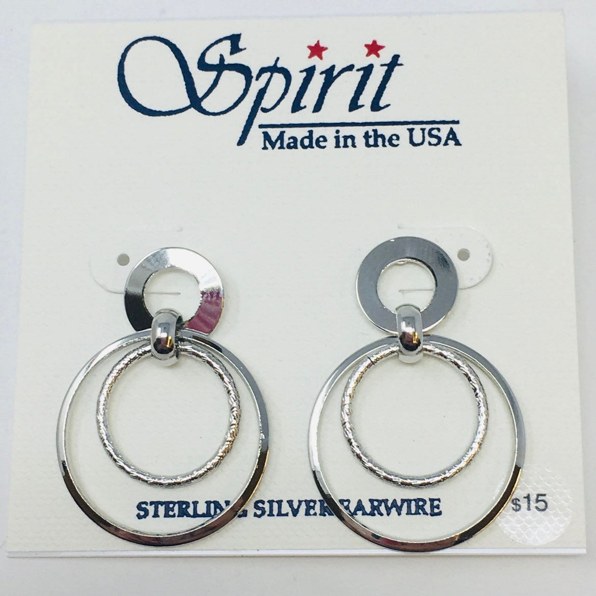 Circle Loops Drop Post Earrings Spirit