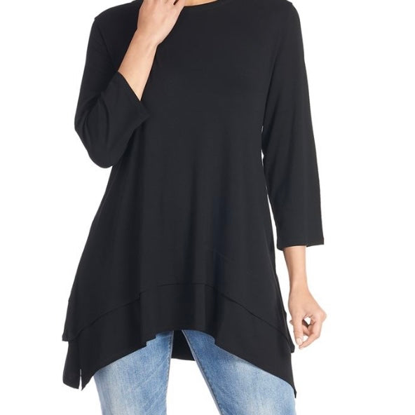 Black Double Layer Tunic