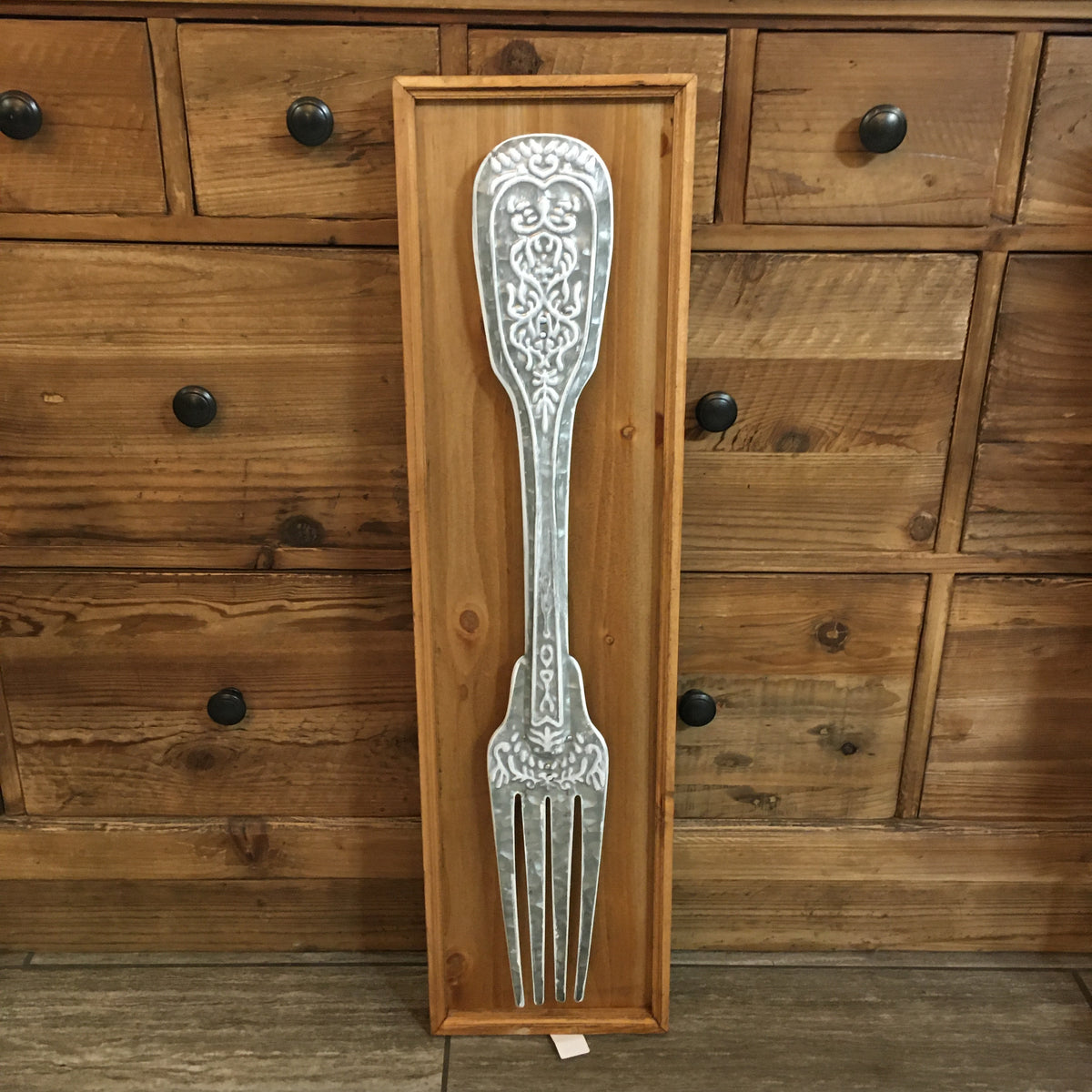 32&quot;H Wood &amp; Metal Kitchen Utensil Wall Hanging