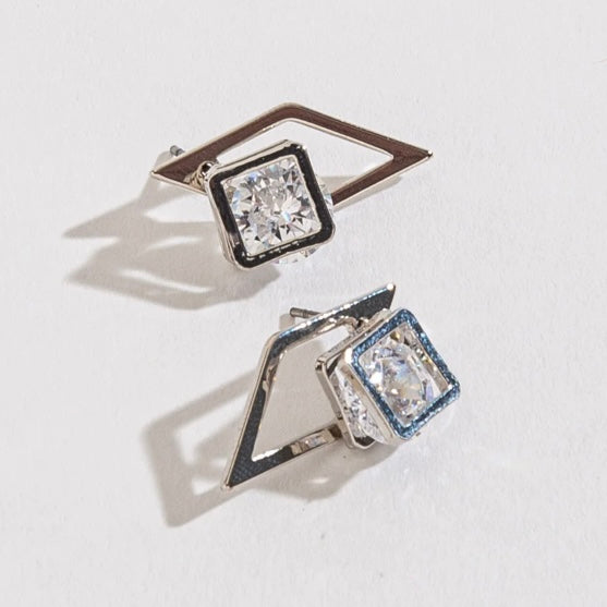 Diamond Shape Jacket Dazzlers Earrings