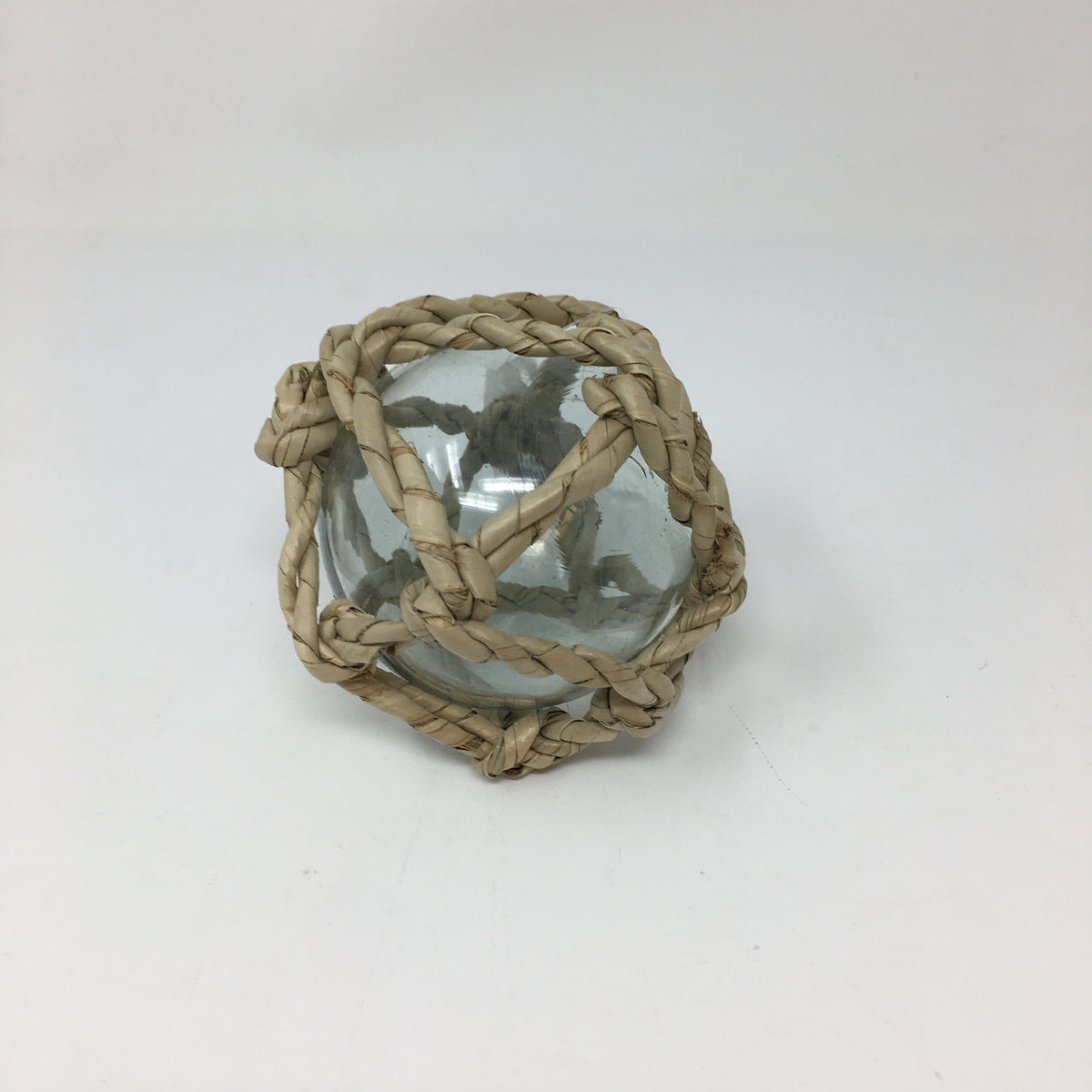 Glass Ball w/ Buri Rope Weave