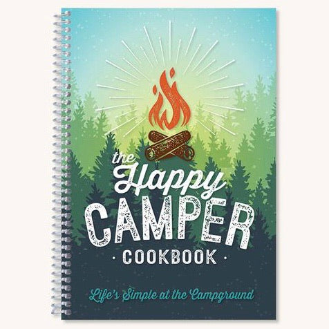front cover of the spiral bound The Happy Camper cookbook