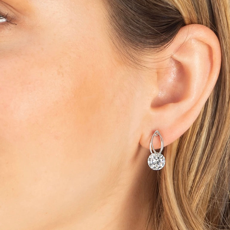 Oval w/ Stone Dazzlers Earrings