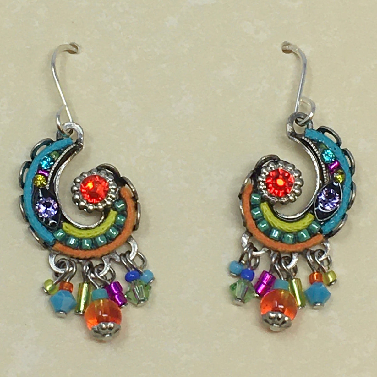 Spiral w/ Dangles Earrings
