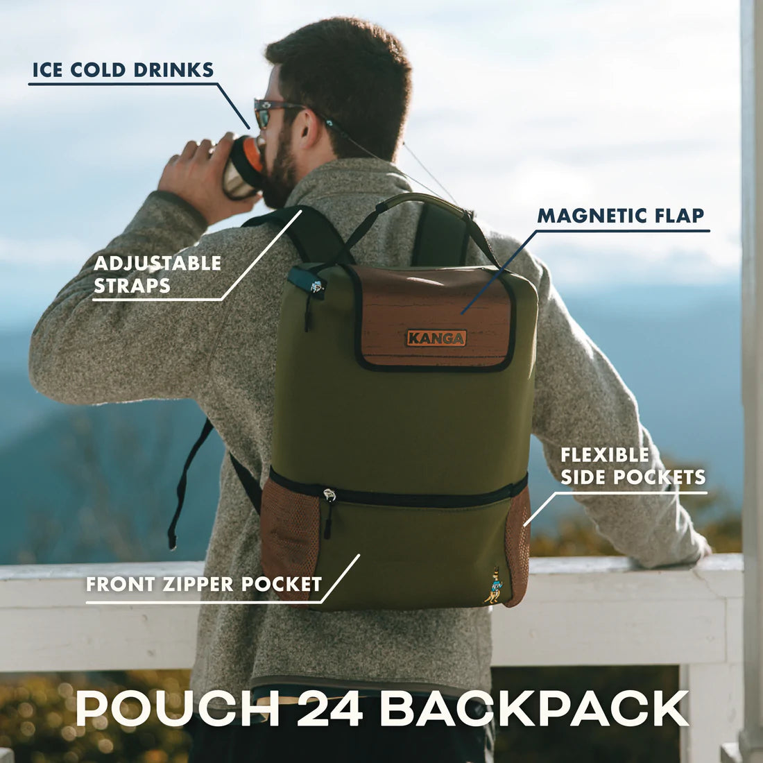 Kanga Pouch 24 Pack Backpack Cooler