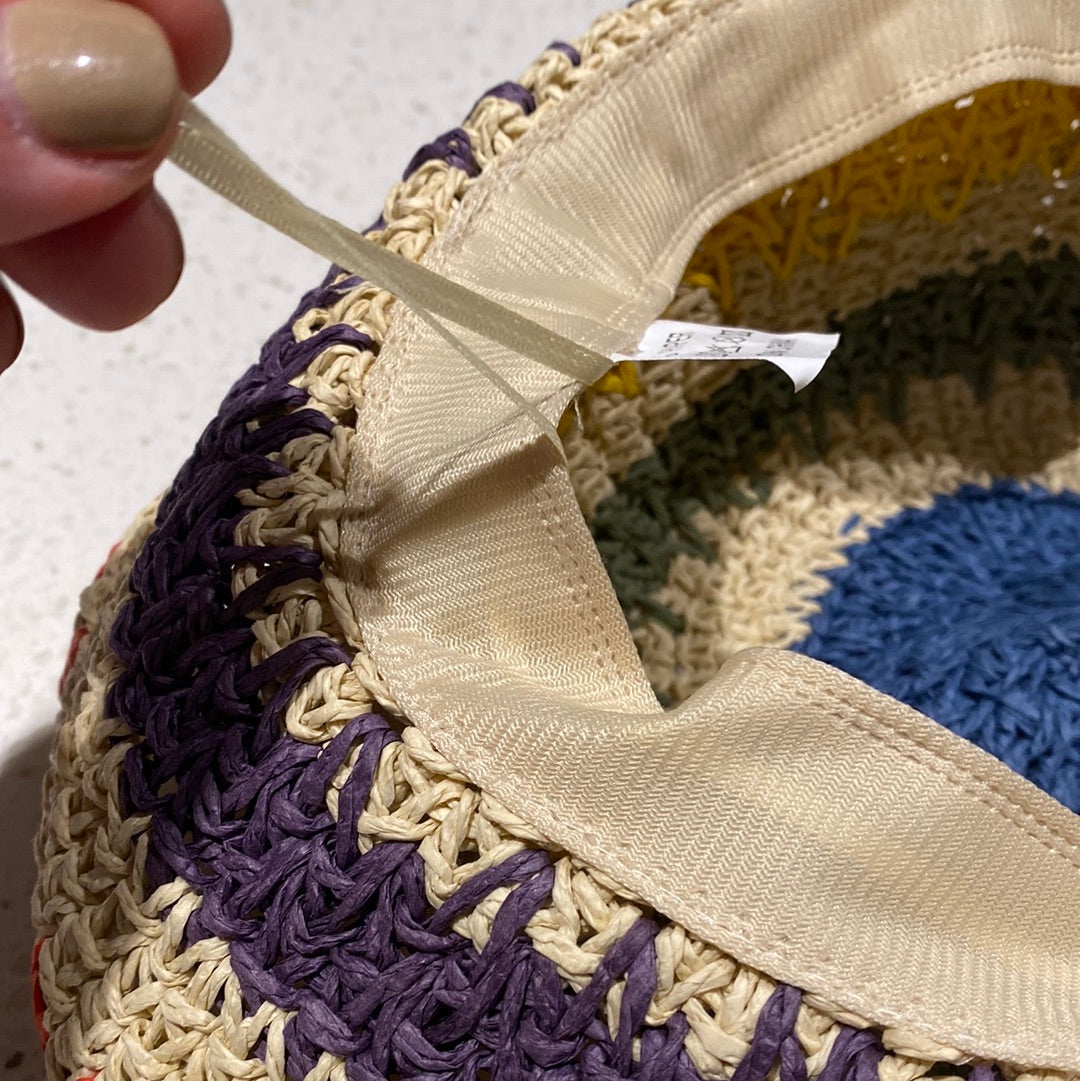 Crochet Raffia Pattern Sun Hat