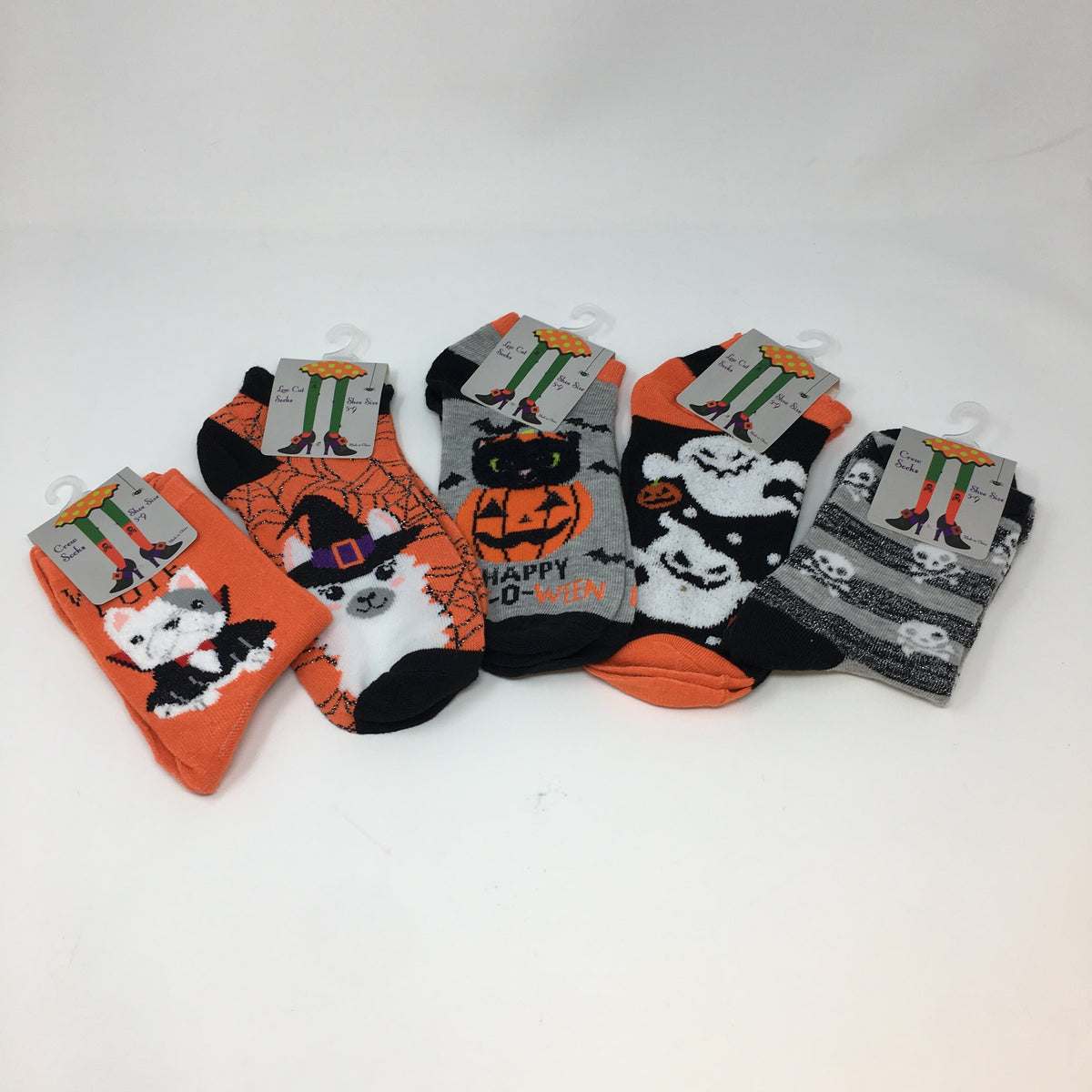 Ladies Halloween Low Cut &amp; Crew Socks
