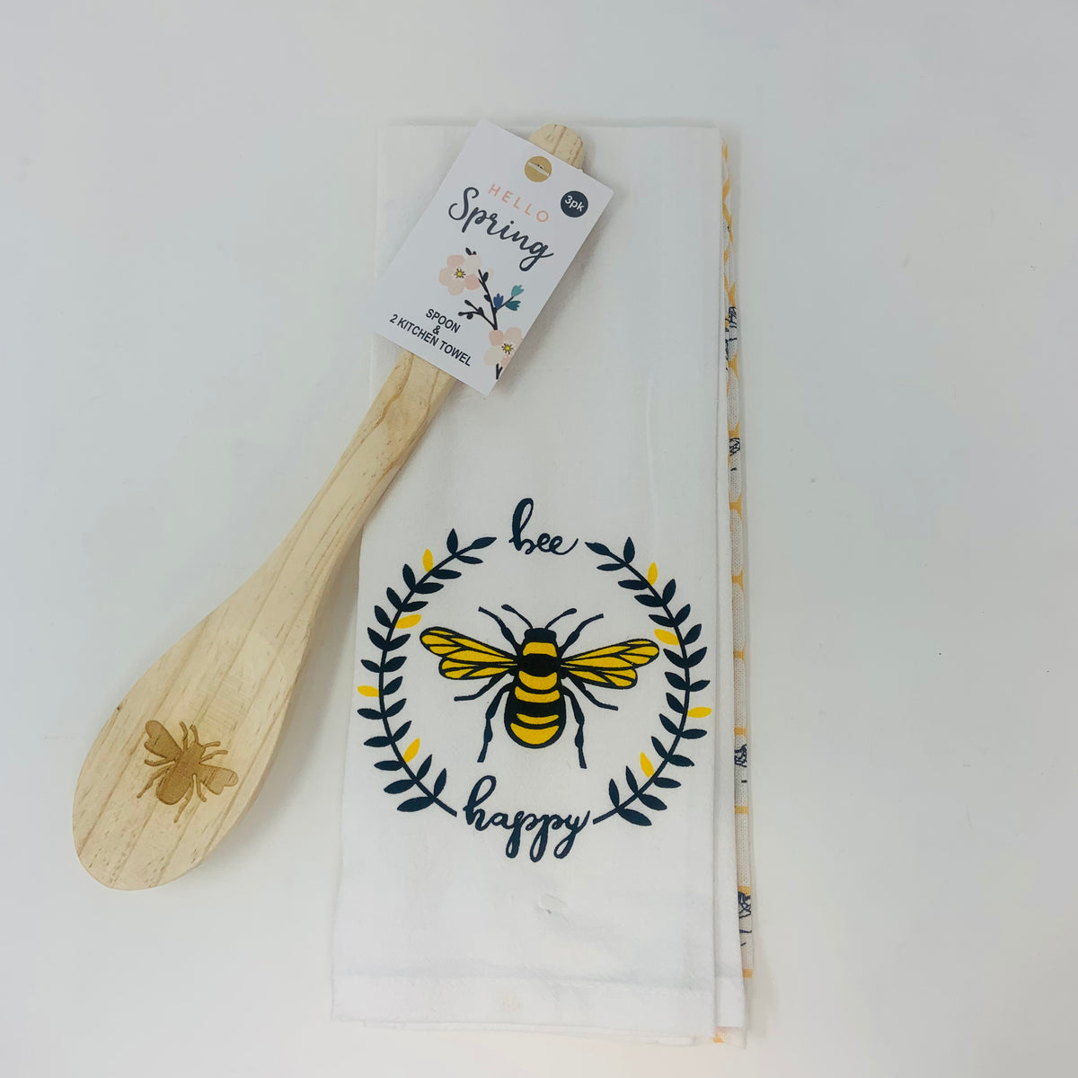 Hello Spring Towel &amp; Wooden Spoon