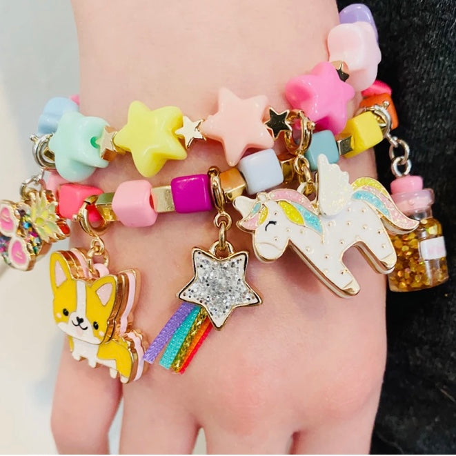 Charm It! Pastel Star Stretch Bead Bracelet
