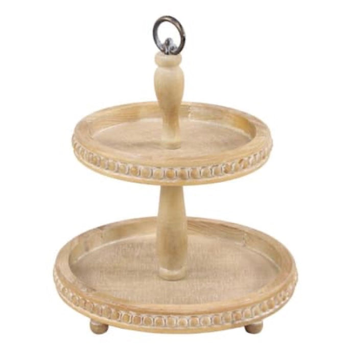 16.5&quot; 2-Tier Stand w/ Round Tray