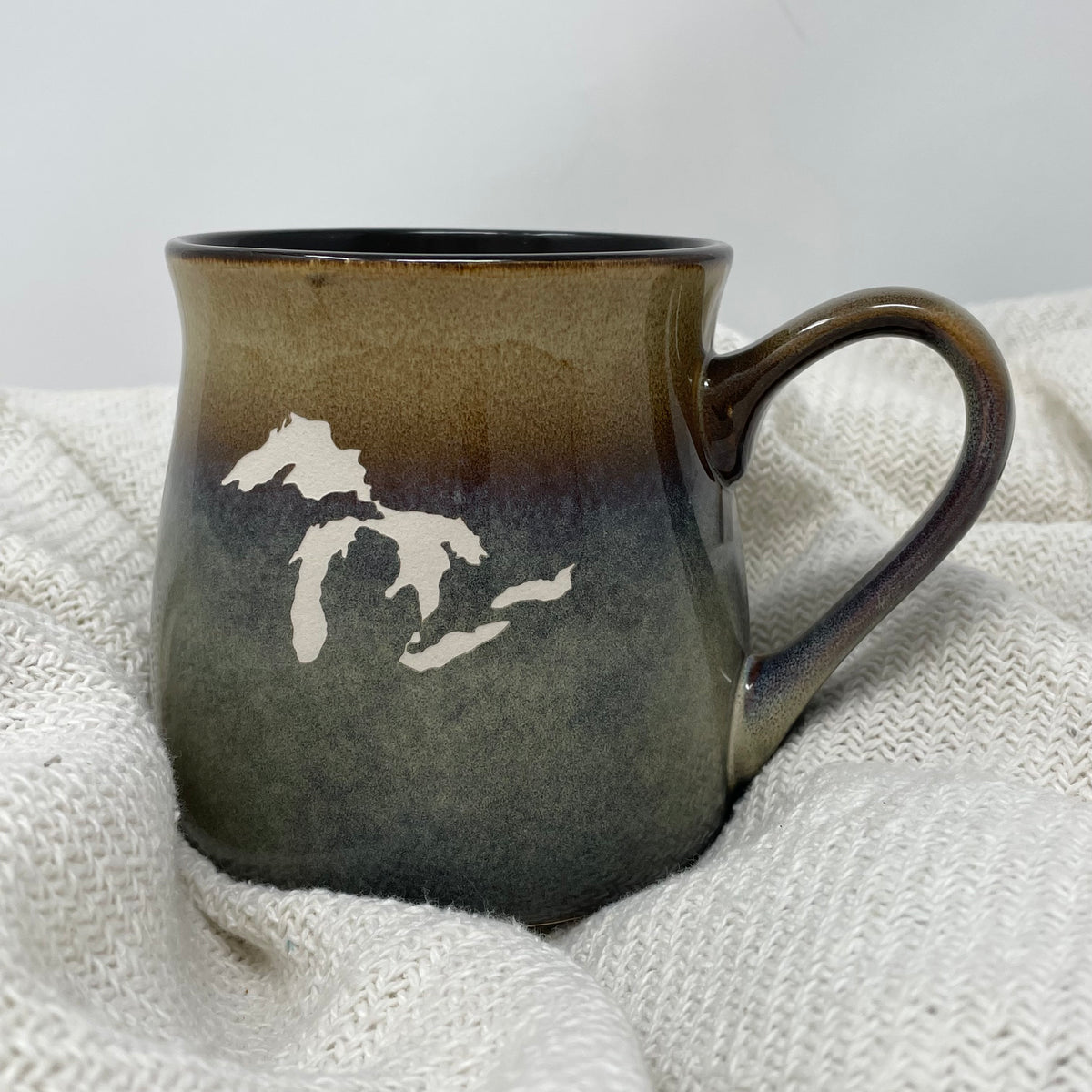 16oz Sandblasted Pottery MI Coffee Mug