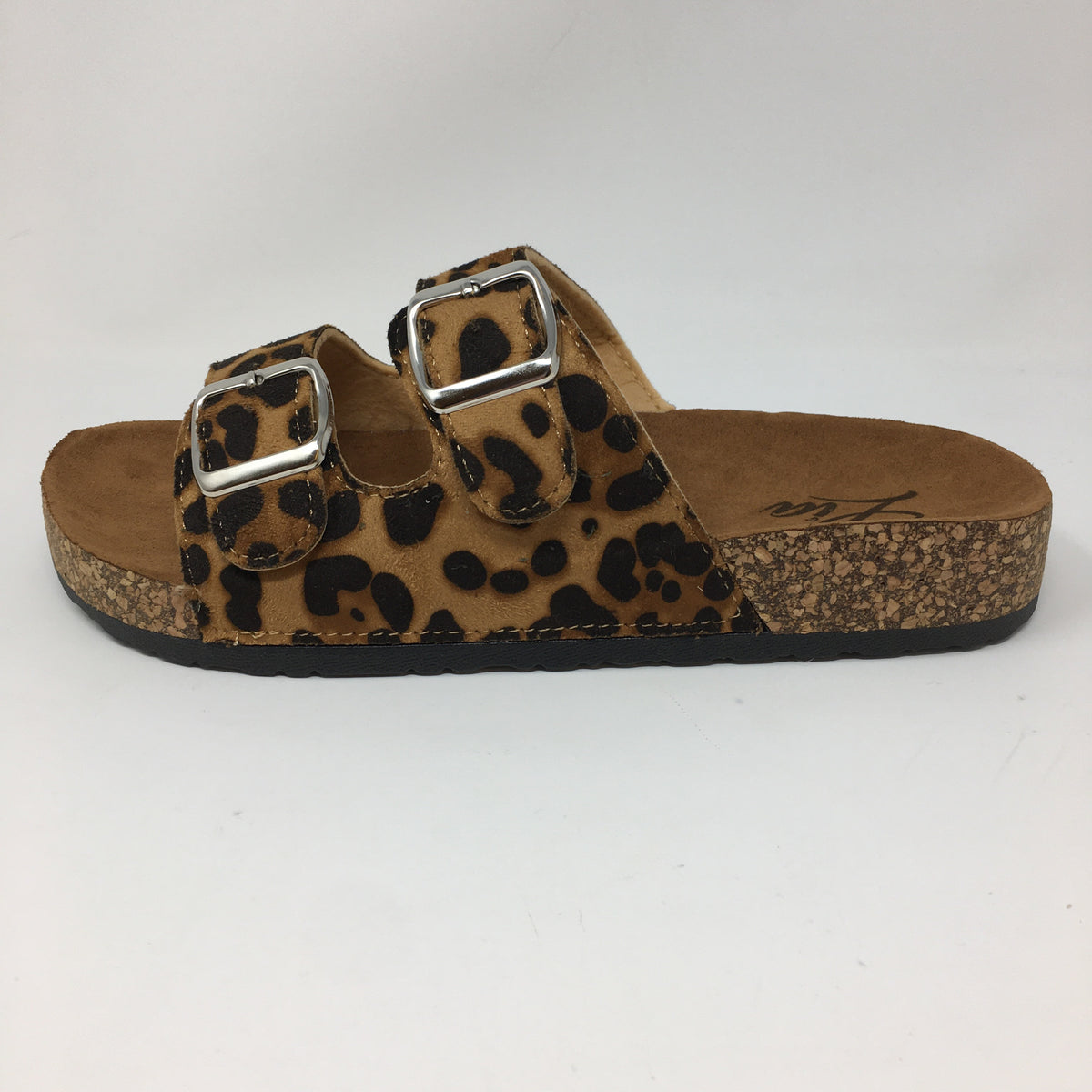 Leopard Lia Sandal w/ 2 Straps &amp; Buckle