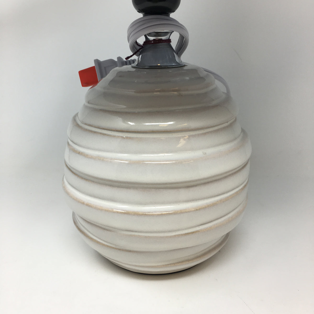 White Offset Stripe Lamp