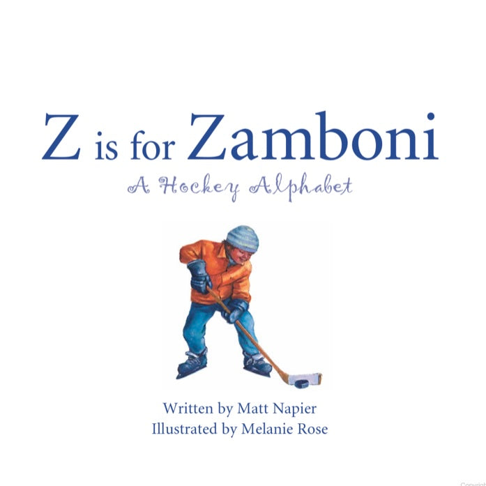 Z Is For Zamboni Hard Cover Book