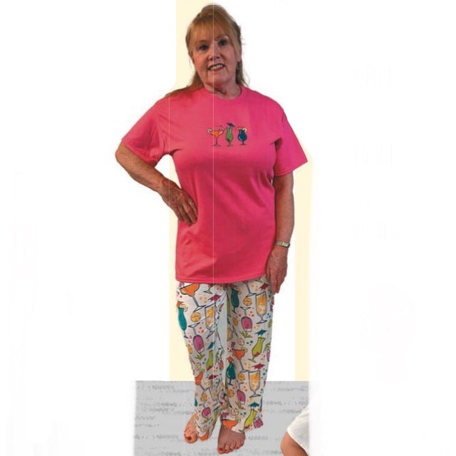 Pink Summer Drinks Sleepwear Set