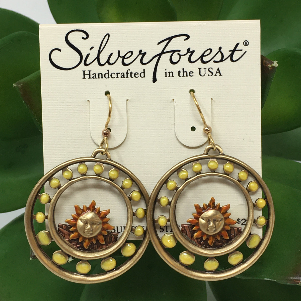 Sun in Spotted Round Earrings