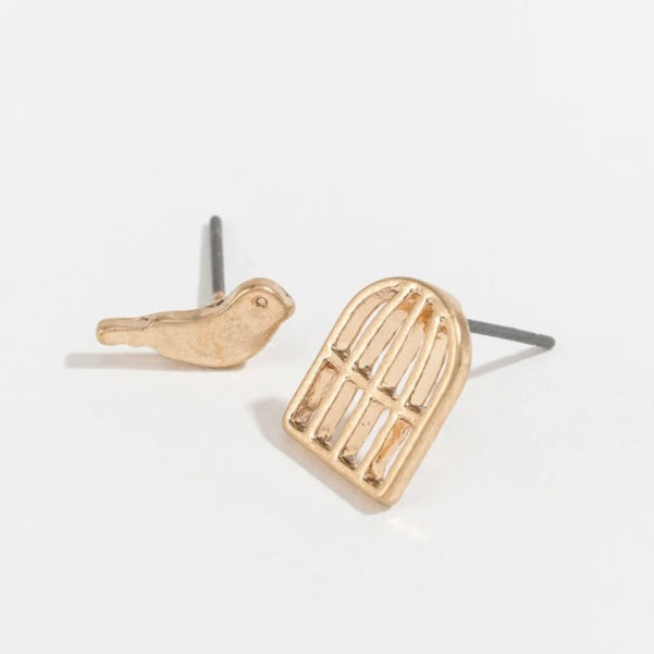 Bird Cage Stud Buds Earrings